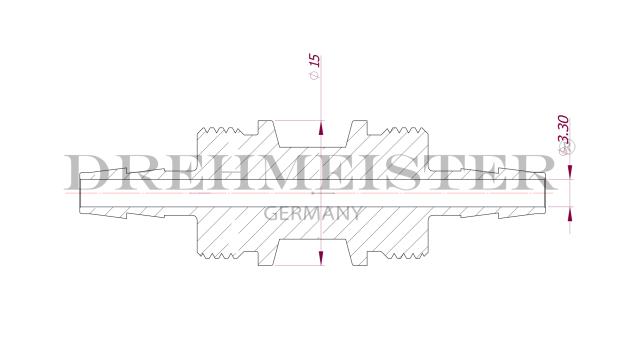 DREHMEISTER conexión atornillable para manguera termoplástica Ø 6 mm (sin tuercas de unión ni anillos cortantes)