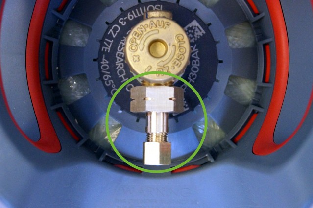 Conector W21,8 x 1/14 LH -> 8 mm RVS