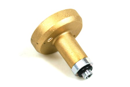 BRC DISH filling point adapter 10 mm short, brass with steel thread
