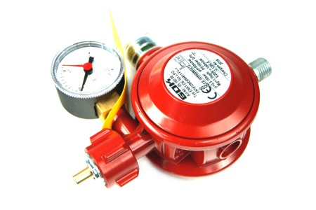 GOK Gasdruckregler EN61-DS 1,5kg/h 50 mbar  G.12 -> G 1/4“ LH mit Manometer
