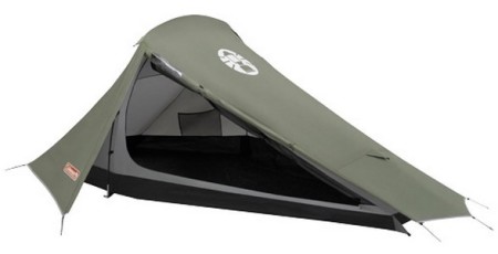 COLEMAN Leichtes 2 Personen Zelt BEDROCK 2 für Biker mit kleinen Stauräumen auf den Seiten. Wasserdicht WS 2000 mm