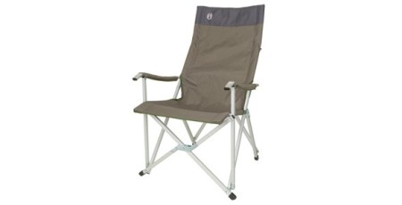 COLEMAN Camping Faltstuhl Sling Chair. Hochlehner khaki aus Aluminium, faltbar. Tragkraft 113 kg. (BxTxH) 61 x 58 x 94 cm. Gewicht 3,6 kg.