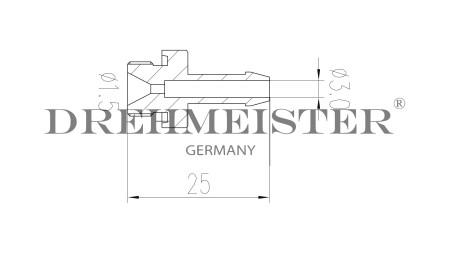 DREHMEISTER Einblasdüse für Valtek T30/Matrix XJ Rail - G1/8’’ - D.5mm L=25mm
