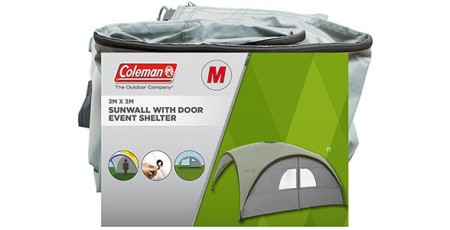 COLEMAN Side wall with door for Event Shelter M (3 x 3m) in grey with window
