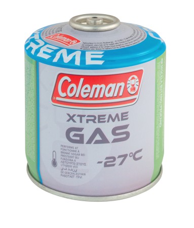 COLEMAN Ventilgaskartusche C300 Xtreme für den Einsatz bei extremen Temperaturen von bis zu -27°C. Füllgewicht 230g