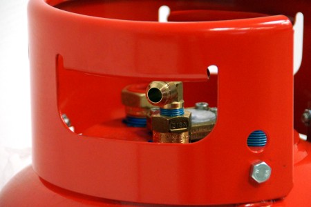 GZWM cilindro de gas recargable 27 L con 4 válvulas de punto