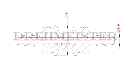 DREHMEISTER conexión atornillable para manguera termoplástica Ø 6 mm (sin tuercas de unión ni anillos cortantes)