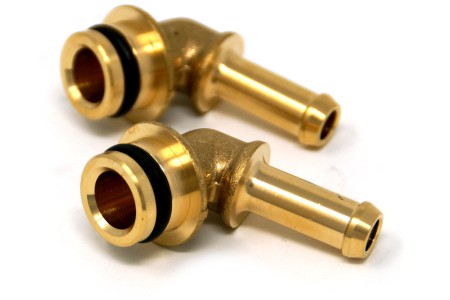 BRC brass water connection for Genius MB reducer angled 10 mm (2 pieces)