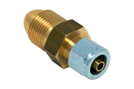 Calor Propane Cylinder (UK POL) Adapter to 8 mm thermoplastic hose