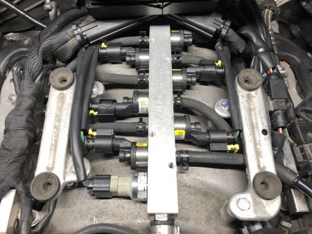 BRC Injektorleiste 6 Zylinder (Mercedes V6) mit Drucksensoranschluss (für IN03 bzw. IN09R Injektoren)