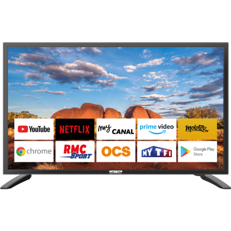 Antarion Smart TV Fernseher 40 Zoll DVBT-2 12 / 24 / 220 V