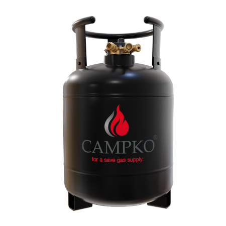 CAMPKO Gastankflasche 22 Liter mit 80% Multiventil (DE)