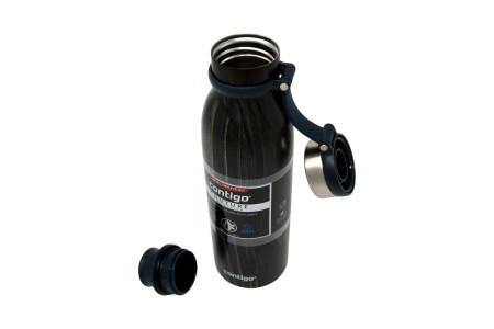 Contigo Matterhorn Couture taza térmica, botella de acero inoxidable para beber Thermalock 590ml (Indigo Wood)