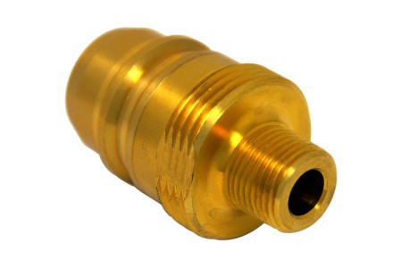 Adaptador de boquilla de suministro EURONOZZLE con conexión para válvula de llenado en depósito de gas combustible de 4 agujeros (con válvula antirretorno)