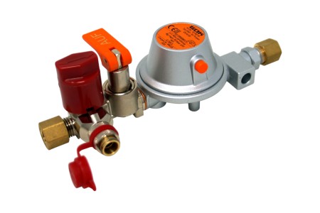 GOK Gasdruckregler 50 mbar EN61- 1kg/h  RVS 8 mm x UV/SKU X RVS 8 mm