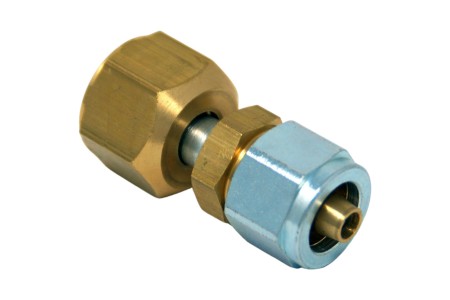 Connector 3/4" - 16 UNF -> 8 mm thermoplastic pipe